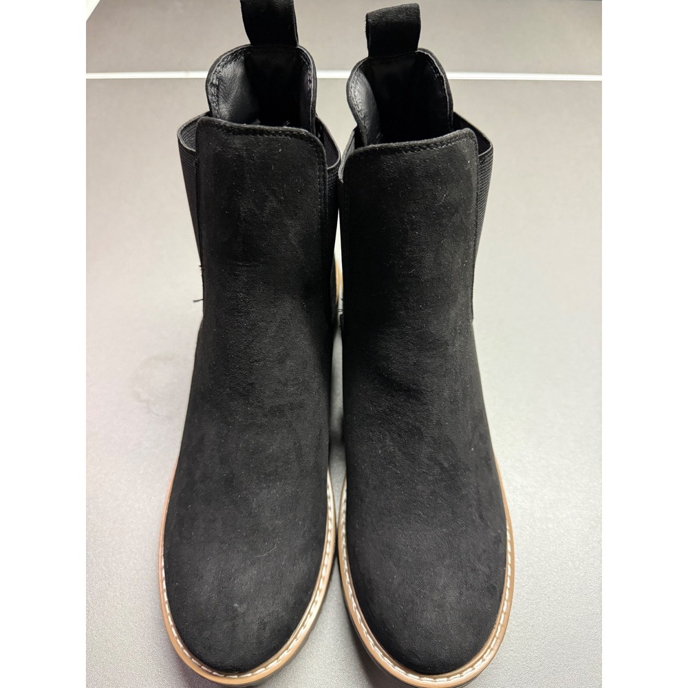 Kensie Khai Black Chelsea Boots Ankle Lug Sole KHAI/KS213854 9m